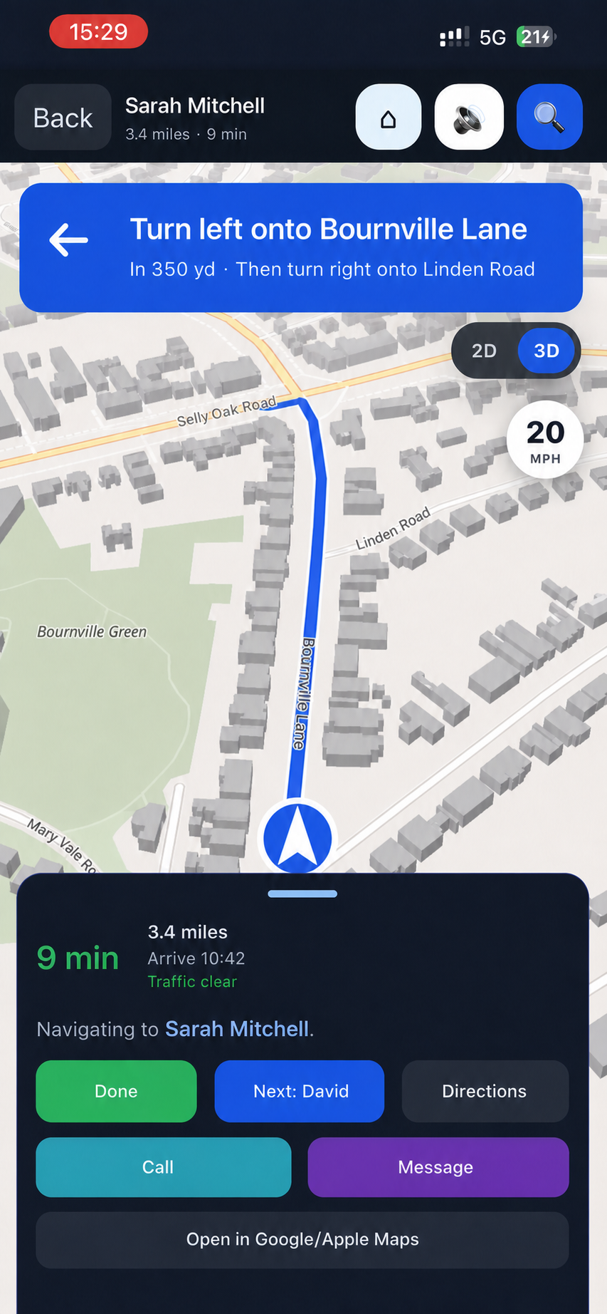 Scrubix navigation with job actions open